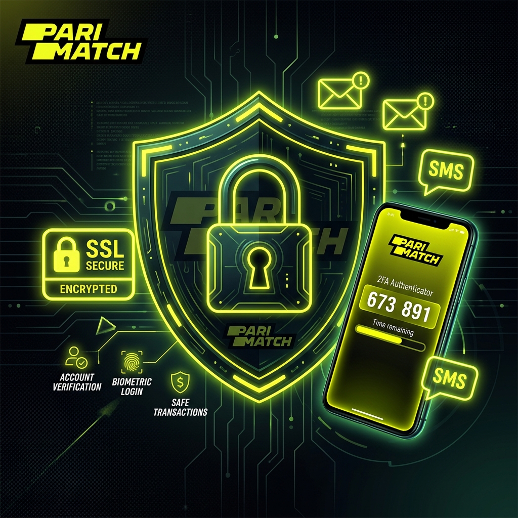 Parimatch account security — 2FA authenticator, SSL encryption, biometric login and SMS verification