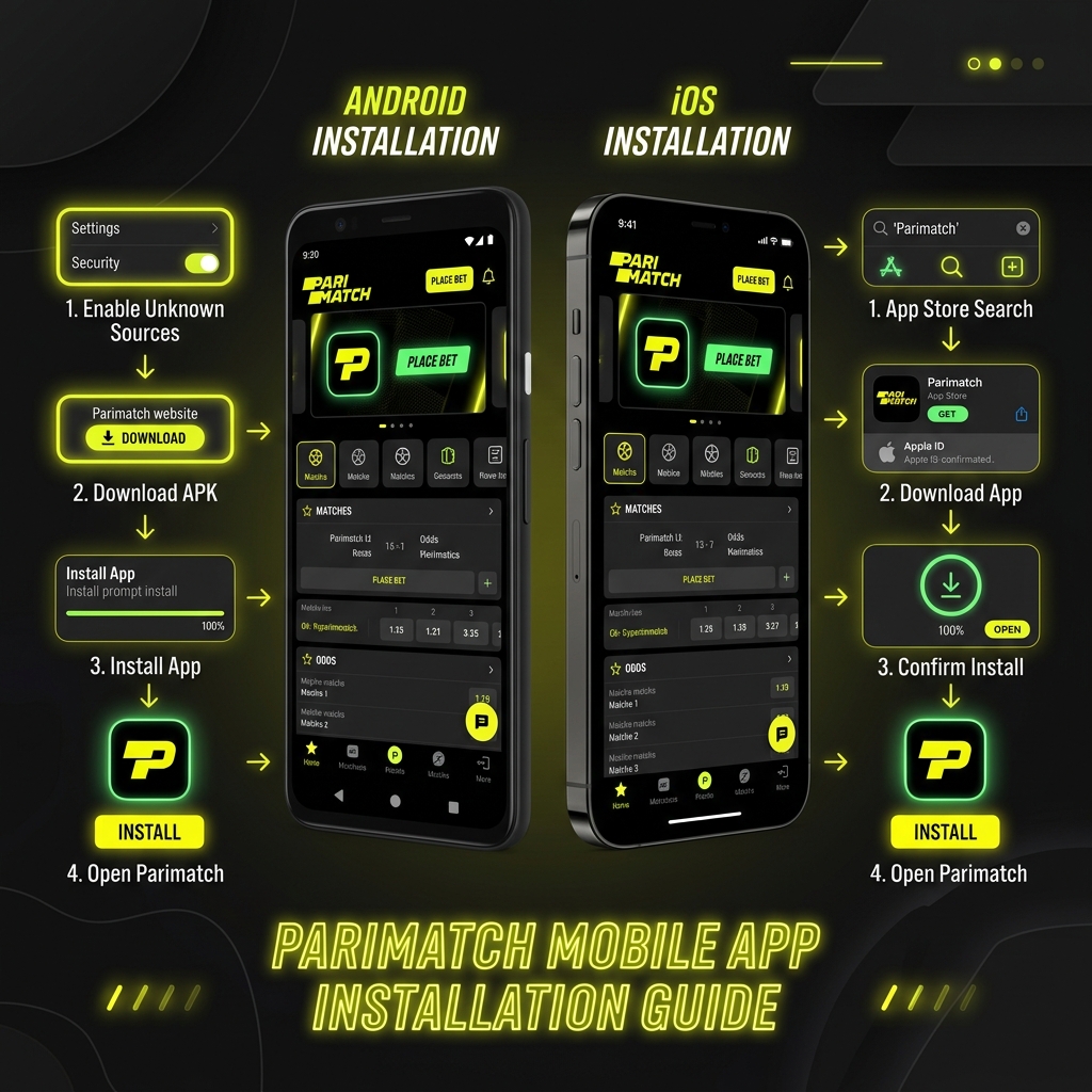 Parimatch mobile app installation guide — Android APK and iOS App Store step by step setup